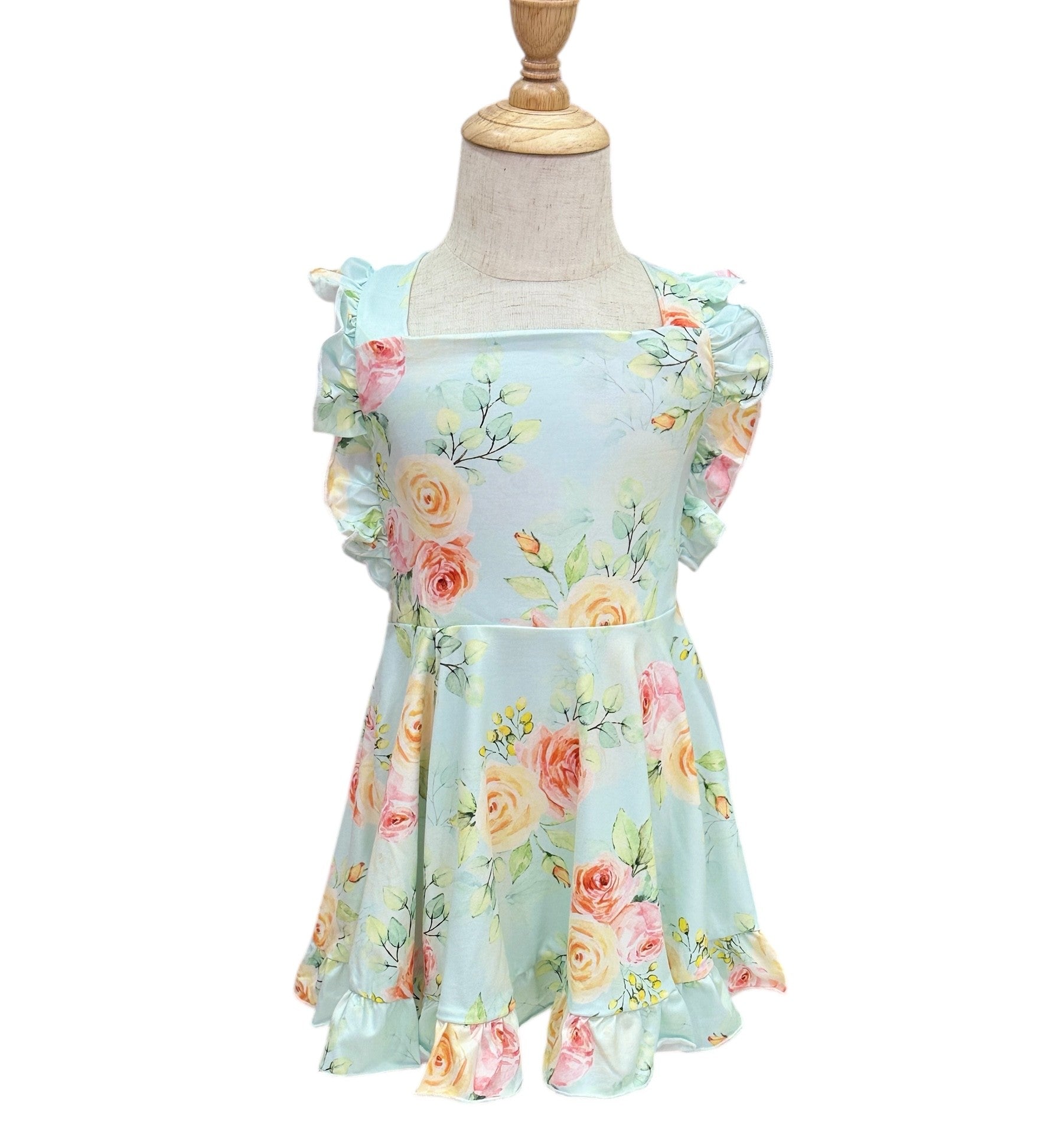 Mint Flowery Dress
